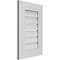 Ekena Millwork Vertical Surface Mount PVC Gable Vent: Functional, w/ 3-1/2"W x 1"P Standard Frame, 16"W x 24"H GVPVE16X2401SF - alternate 2